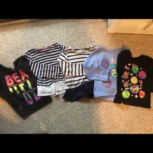 Girls long sleeve shirts 5pc bundle